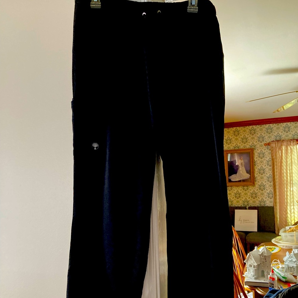 Healing hands black scrub pants L-P